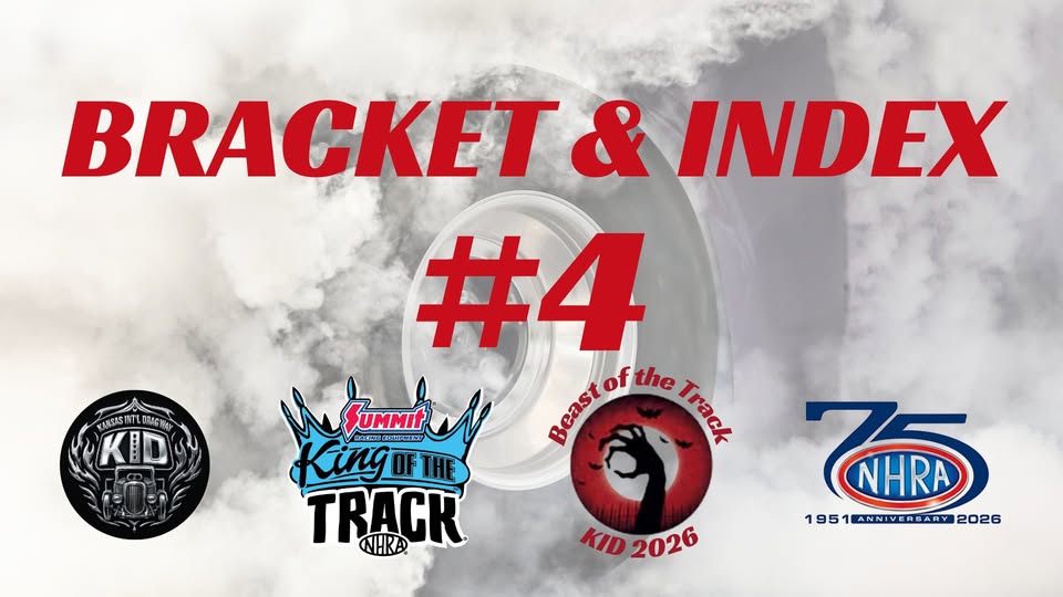 Bracket and Index number 4 flyer for Kansas International Dragway